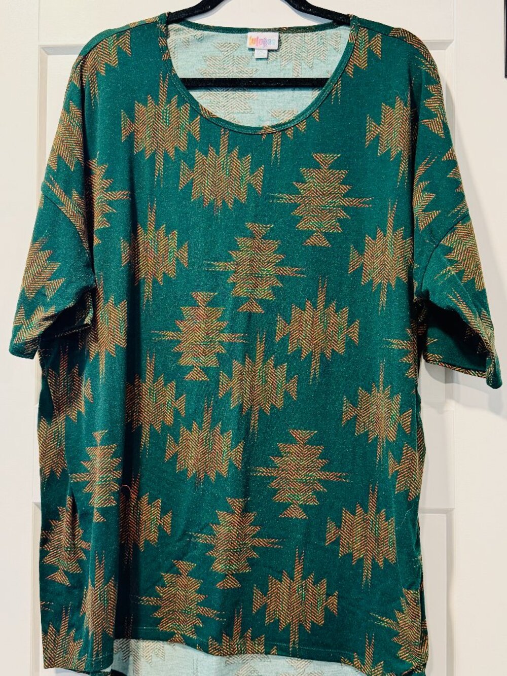 LuLaRoe Green Geometric Design Dress